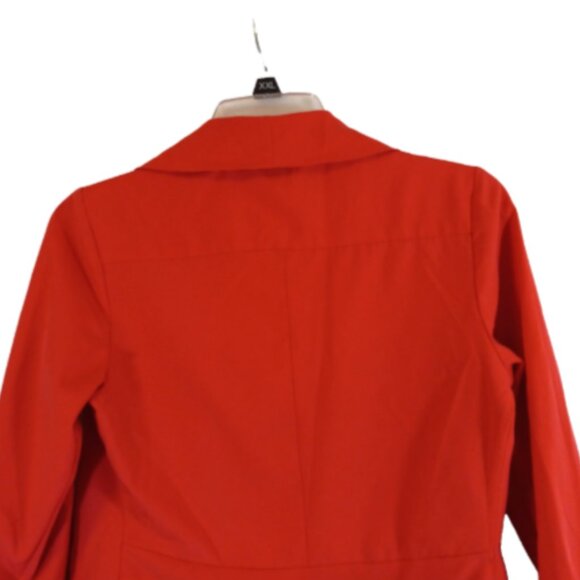 Colorful Open Front Blazer Size Small Ruched 3/4 Sleeve Lightweight Jacket - Picture 7 of 11